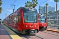 The San Diego Trolley is a light rail system Royalty Free Stock Photo