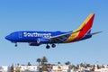 Southwest Airlines Boeing 737-700 airplane San Diego airport Royalty Free Stock Photo