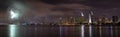 San Diego California City Skyline and Fireworks Celebration from Royalty Free Stock Photo
