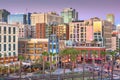 San Diego, California cityscape at the Gaslamp Quarter