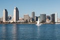 View From Coronado Island of Downtown San Diego Skyline Royalty Free Stock Photo