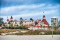 SAN DIEGO, CALIFORNIA - JULY 30, 2017: Historic Hotel del Coronado, known local as the Hotel Del, is a wooden Victorian beach Royalty Free Stock Photo