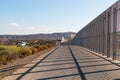 U.S. Border Patrol Vehicle at International Border Wall in San Diego Royalty Free Stock Photo