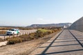 U.S. Border Patrol Vehicle Patrolling Near San Diego/Tijuana Border Wall Royalty Free Stock Photo