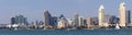 San Diego California panorama waterfront skyline. Royalty Free Stock Photo