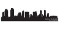 San Diego, California skyline. Detailed vector silhouette