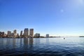 San Diego, California skyline from San Diego Bay Royalty Free Stock Photo