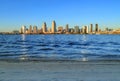 San Diego, California skyline from Coronado Island Royalty Free Stock Photo