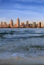 San Diego, California skyline from Coronado Island Royalty Free Stock Photo