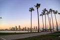 San Diego, California skyline from Coronado Island Royalty Free Stock Photo