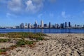 San Diego, California skyline from Coronado Island Royalty Free Stock Photo