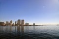 San Diego, California skyline from San Diego Bay Royalty Free Stock Photo