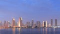 San Diego, California skyline seen at dark Royalty Free Stock Photo