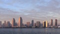 San Diego, California skyline seen at twilight Royalty Free Stock Photo