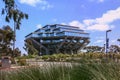 San Diego, California, USA - April 3, 2017: The pathway to Geisel Library, the main library at the UCSD.