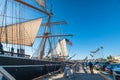 Embarcadero Marina Park North. Pacific Promenade and Maritime Museum, San Diego Royalty Free Stock Photo