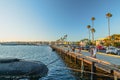 Beautiful view of Pacific Promenade in Embarcadero Marina Park North in San Diego. Royalty Free Stock Photo