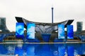 SAN DIEGO, CALIFORNIA, USA - August 19: killer whale shamu show Royalty Free Stock Photo