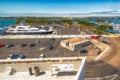 San Diego Marina Harbor, Promenade and Convention Center. Royalty Free Stock Photo