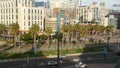 SAN DIEGO, CALIFORNIA USA - 30 JAN 2020: Metropolis urban skyline, highrise skyscrapers, city downtown. From above aerial view,