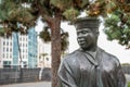 Male bust closeup at Aircraft Carrier Memorial, San Diego, CA, USA