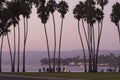 Sunset picnic on beautiful Mission Bay in San Diego