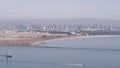 San Diego city skyline, cityscape of downtown, California, Point Loma. Frigate. Royalty Free Stock Photo