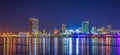 San Diego downtown seen from Coronado at night Royalty Free Stock Photo