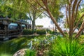 San Diego Harbor House Restaurant, located in the heart of Seaport Village, Marina District of Downtown San Diego. Royalty Free Stock Photo