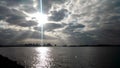 San Diego Harbor Marina Cloudy Morning Light Streak Royalty Free Stock Photo