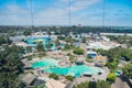 Aerial view of the famous SeaWorld Royalty Free Stock Photo