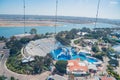 Aerial view of the famous SeaWorld Royalty Free Stock Photo