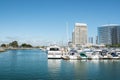 San Diego Marina Harbor. Luxury Yachts in Embarcadero Marina Park