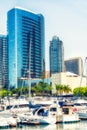 San Diego Marina Harbor and Skyline.