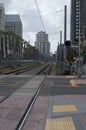 San Diego MTS train tracks Royalty Free Stock Photo