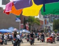 Individuals in costume on display in the San Diego Pride Parade Royalty Free Stock Photo