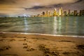 San Diego Skyline with bay and sunset Royalty Free Stock Photo