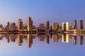 Downtown San Diego skyline with reflections