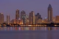 San Diego skyline at daybreak Royalty Free Stock Photo