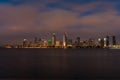 San Diego Skyline at Dusk Royalty Free Stock Photo