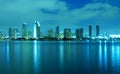 San Diego Skyline at night Royalty Free Stock Photo