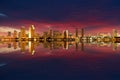 San Diego skyline night Royalty Free Stock Photo