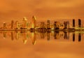 San Diego Skyline at Night Royalty Free Stock Photo