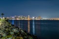 The San Diego Skyline at night Royalty Free Stock Photo