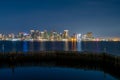 The San Diego Skyline at night Royalty Free Stock Photo