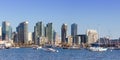 San Diego skyline port harbor California downtown city sea skyscrapers boats Royalty Free Stock Photo