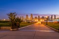 The San Diego Skyline at sunrise Royalty Free Stock Photo