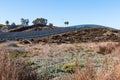 San Diego/Tijuana International Border Wall on Hillside in San Diego Royalty Free Stock Photo