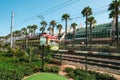 San Diego Trolley. Green Line, Convention Center Station Royalty Free Stock Photo