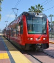 The San Diego Trolley is a light rail system Royalty Free Stock Photo